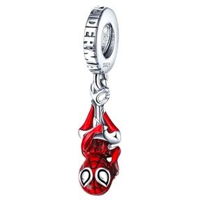 S925 Sterling Silver Disney Inspired Red SPIDER-MAN Charm/Pendant - NWT